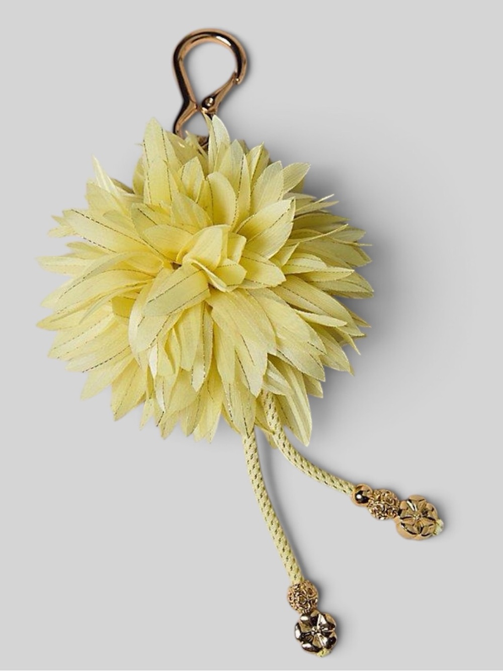 Urban Outfitters In Bloom Statement Flower Keychain Bag Charm Light Yellall